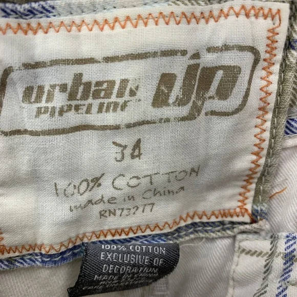 Urban Pipeline Mens 34 Plaid Cargo Shorts Loose Baggy Preppy Skate Y2K Grunge - Picture 3 of 5